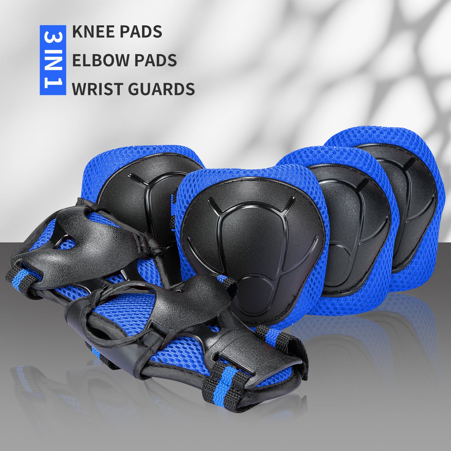 Gudook Kid's Elbow Knee Pads-F001(Blue)-Outdoor Recreation