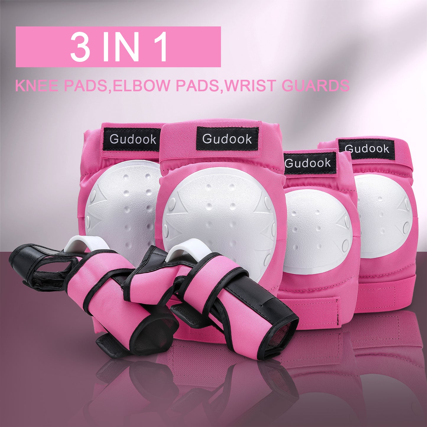 Gudook Sports Protective Pads F004(Pink)