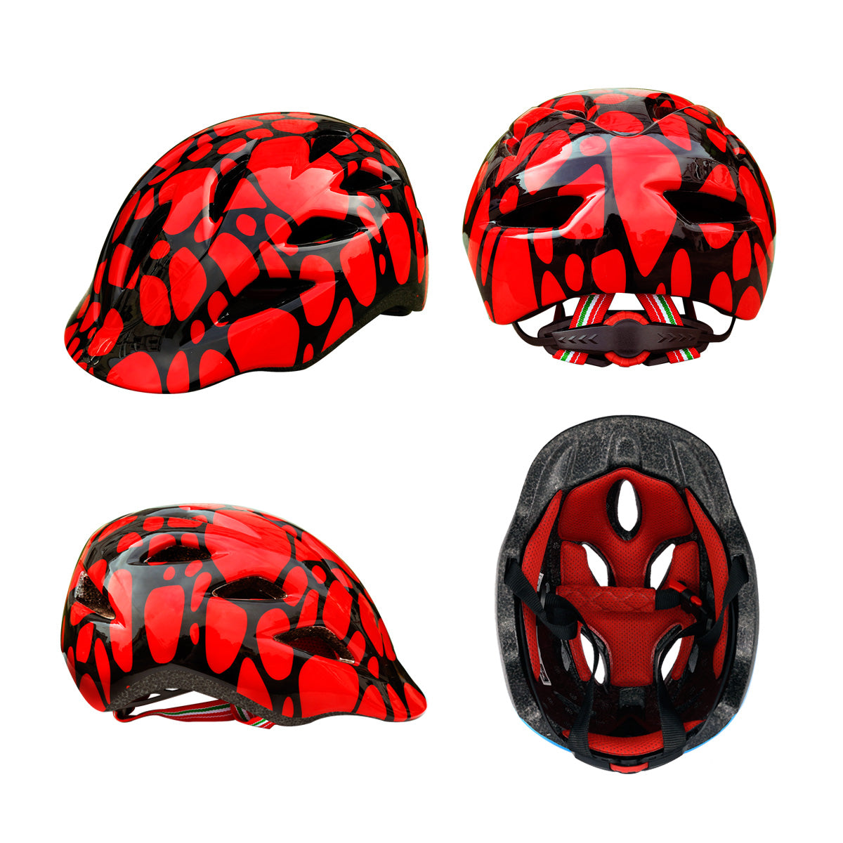 Gudook Bike Helmets-Red Black