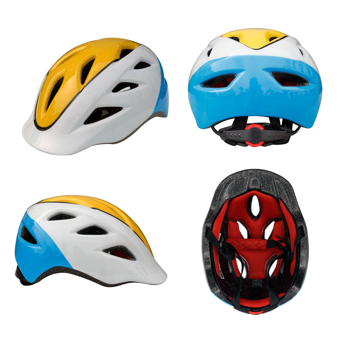 Gudook Kid Bike Skateboard Helmets Yellow White